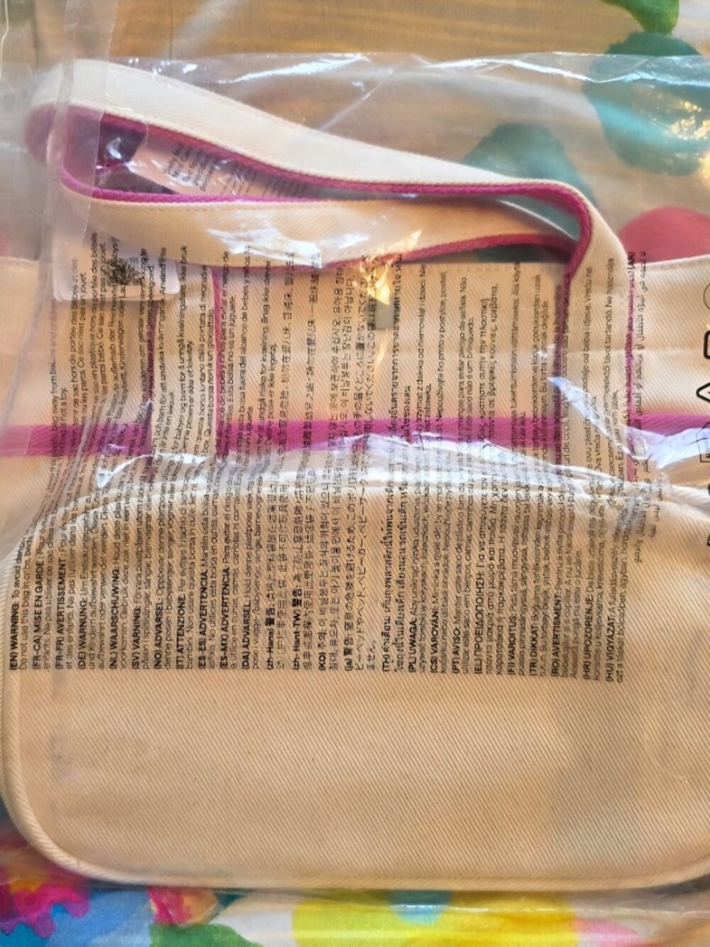 Lululemon Daily Multi-Pocket Mini Canvas Tote Bag 6.5L Pink NWT - Picture 3 of 3